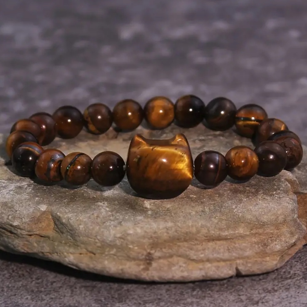 Cat gemstone bracelet - Picture 3 of 6